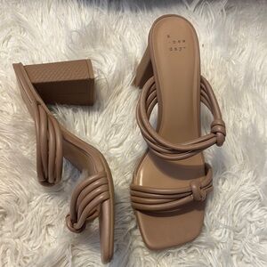 A New Day Women's Tan Heeled Sandals